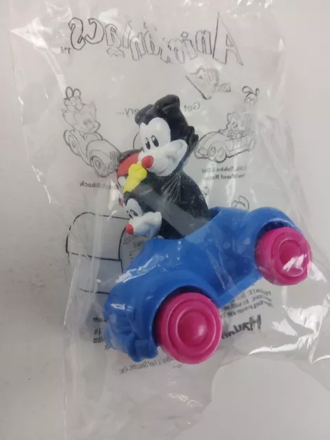 Vintage 1998 Hardees Kids Meal Toy WB Animaniacs Blue Car Dot Wakko Yakko RARE