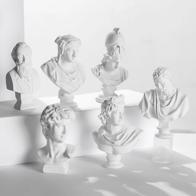ORNAMENT GYPSUM BUST Portraits Greek Mythology Famous Sculpture Plaster ...