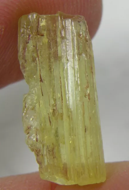 8.50ct Pakistan Rough Yellow Beryl Heliodor Stick Crystal Specimen 1.70g 20mm