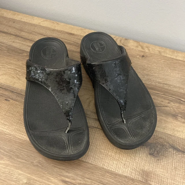 Fitflop Lulu Sequin Thong Sandal Women’s Size 8