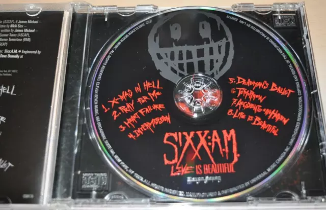 Sixx AM - Live Is Beautiful CD 2008 Universal Canada Motley Crue side project 2