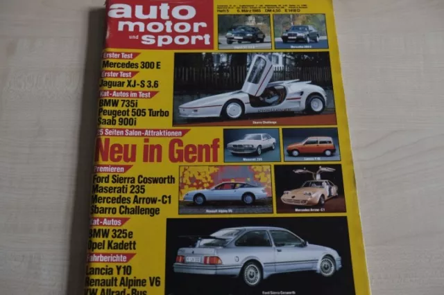 3) Auto Motor Sport 05/1985 - Peugeot 505 Turbo Kat m - Peugeot 505 Turbo mit 1