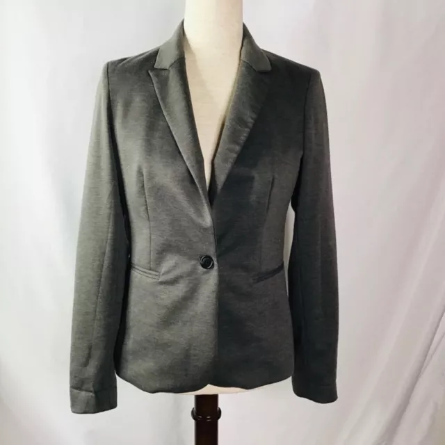 Kenar Jacket Size Small Suit Blazer Career Work Casual Gray Welt Pockets Collar