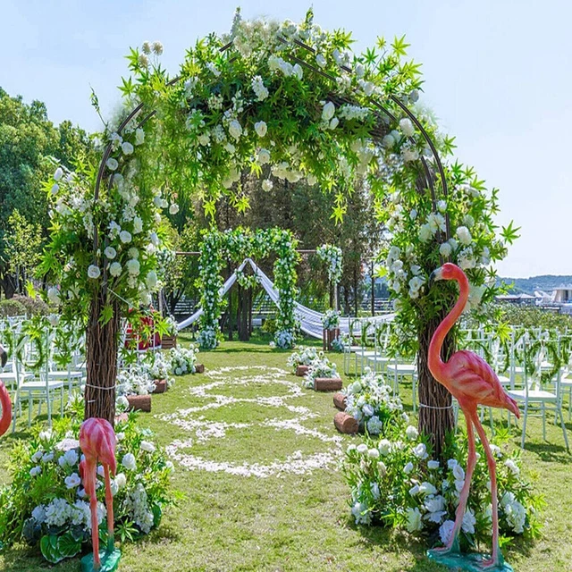 HEAVY DUTY METAL Garden Arch Rose Archway Pergola Arbour Climbing ...