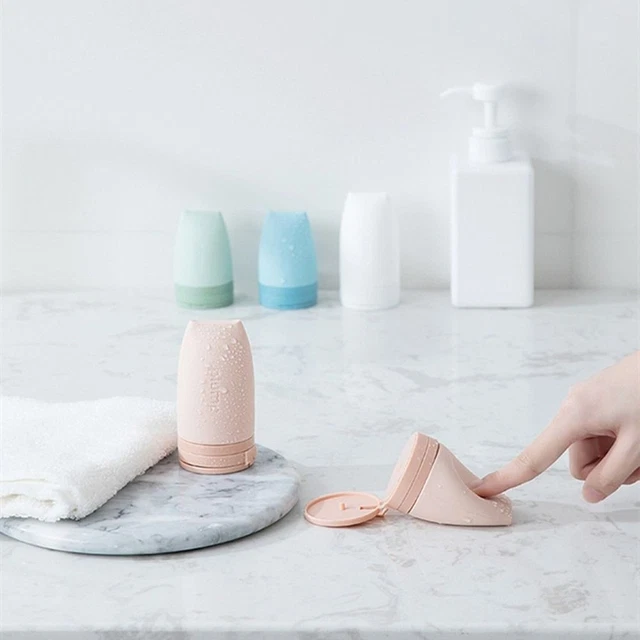 Champú gel de ducha botellas vacías tubo de llenado botella de silicona recipiente aplastante