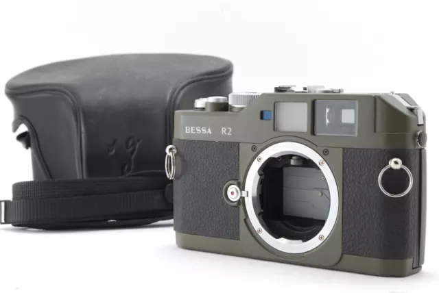 Read [MINT w/Case] Voigtlander BESSA R2 Olive Rangefinder Film Camera Japan 1195