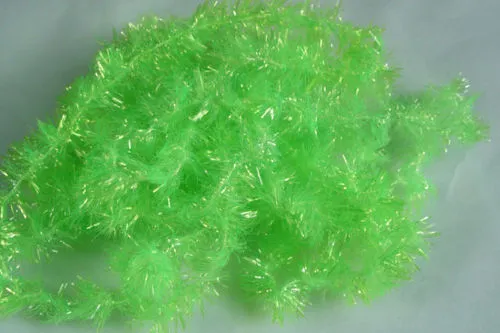 2m Chenille Fritz VERT FLUO 15mm montage truite mosca fly tying green