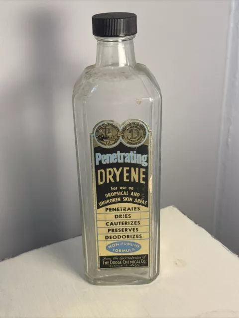 Vintage Embalming Fluid Bottle, The Dodge Chemical Company Boston, Mass