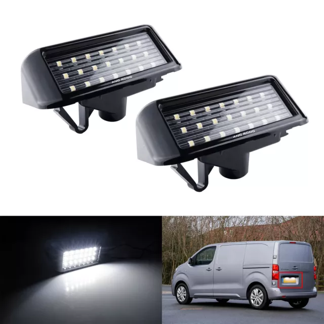 2x Feux Eclairage de Plaque LED Canbus Blanc Xenon Pour Fiat Scudo 270 ProAce