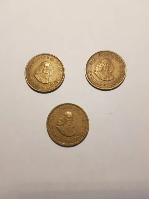 1961 South Africa 1/2 Cent 3 Coins MS Condition Brass Coins