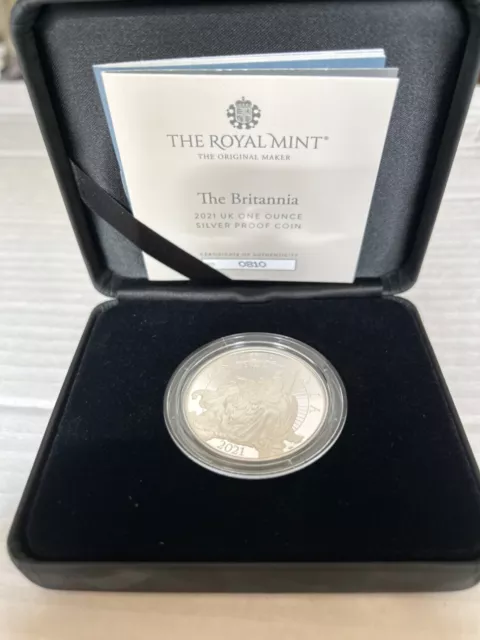 The Britannia 2021UK One Ounce Silver Proof Coin By Royal Mint