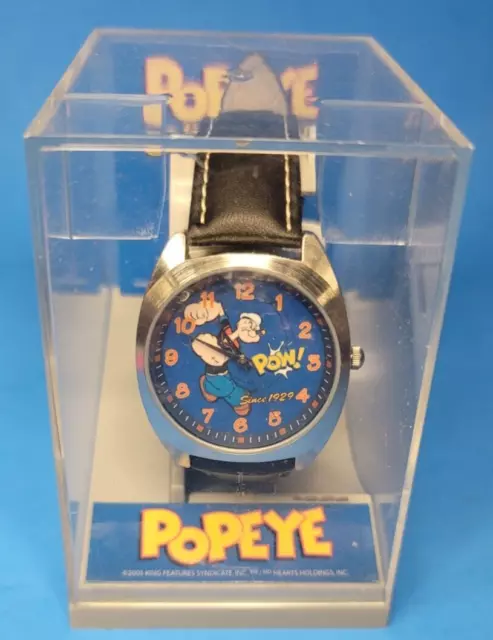 Popeye The Sailorman Watch 2004 75 Years Anniversary  Blue Face Pow New