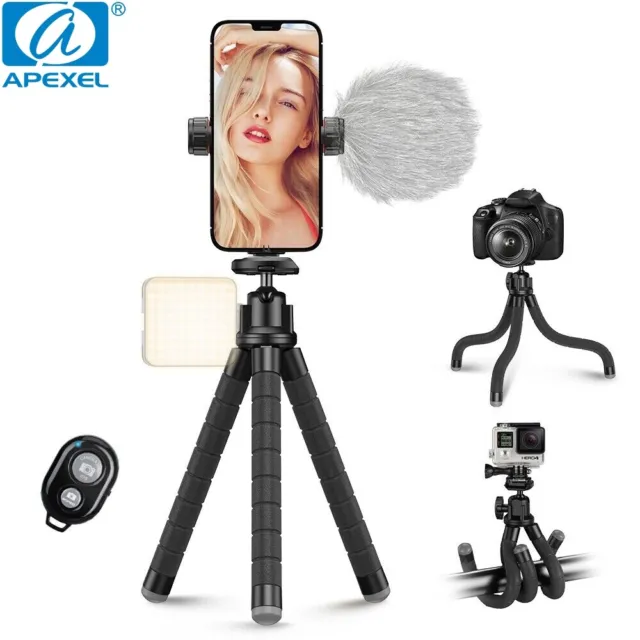 Apexel Multi-function Tripod For Phone Camera Portable Desktop Stand For Outdoor