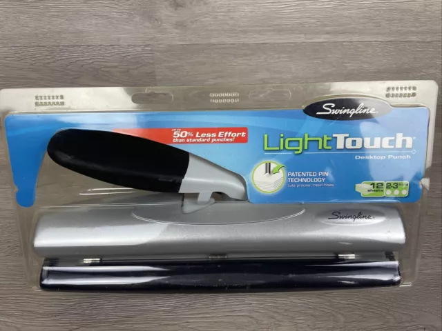 Swingline Heavy Duty Hole Punch Desktop Adjustable Light Touch #74014 2-3 Hole