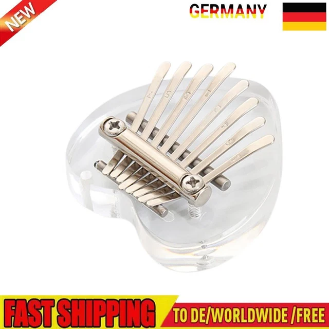 Mini Kalimba Daumenklavier Acryl 8-Ton süßes Fingerklavier Musik Geschenk (Herz)