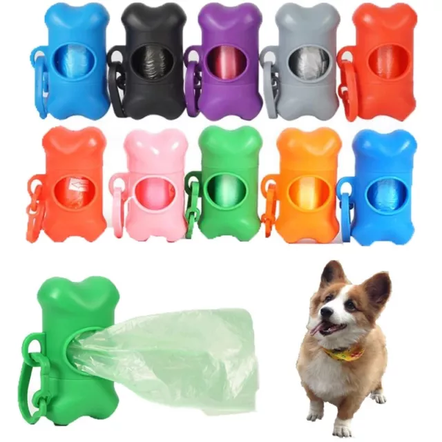 Pet Dispenser Waste Dog Poo Puppy Pick-Up Bags Travel Poop Bag Holder Hook Pouch