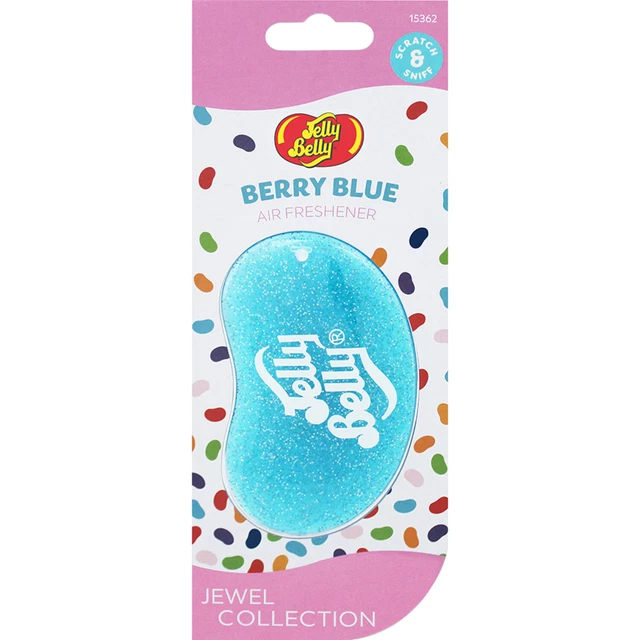 3x Jelly Belly 3D Gel Deodorante Auto Profumo Jewel Berry Blue