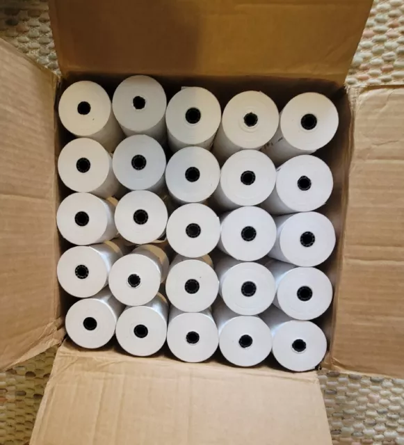 3 1/8" X 220' Thermal Paper Receipt Rolls White 50 Rolls Pos Cash Register Tape