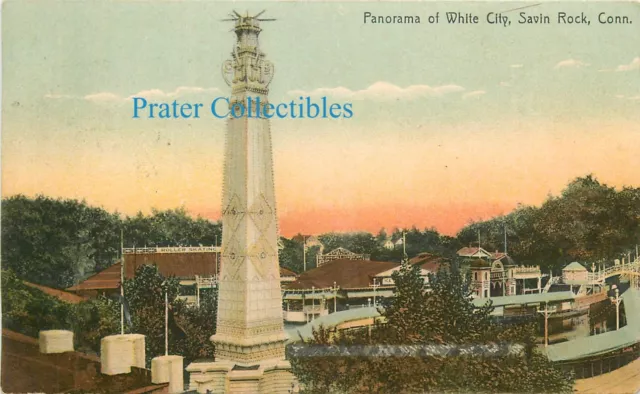 Connecticut, CT, Savin Rock, Panorama of White City UDB Postcard PM 1911