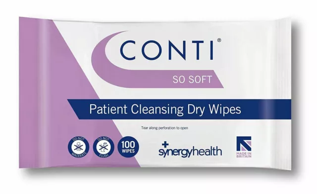 Conti So Soft große Patientenreinigung Trockentücher Bad/Waschhilfe (32 cm x 28 cm)