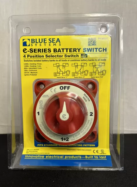 Blue Sea Systems 9002e E Series Battery Switch 4 Position Selector