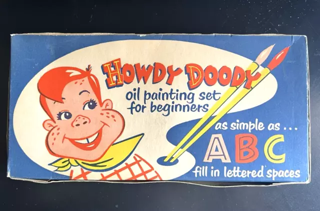 Howdy Doody Rare Orig. Circa 1950'S "Oil Painting Set For Beginners" Box (Only)!