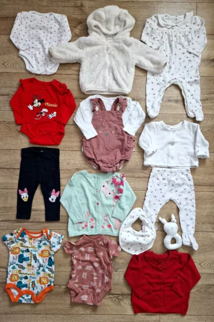Baby Girl Clothes Bundle 6-9 Months Outfits Next George Disney 15 Items