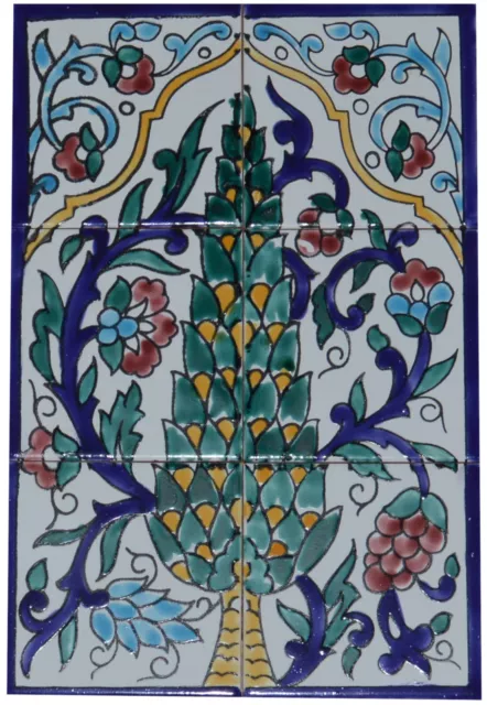 Fliesenbild Keramikfliesen Orient Handbemalt Wandfliesen Mediterran Mosaik 06-28