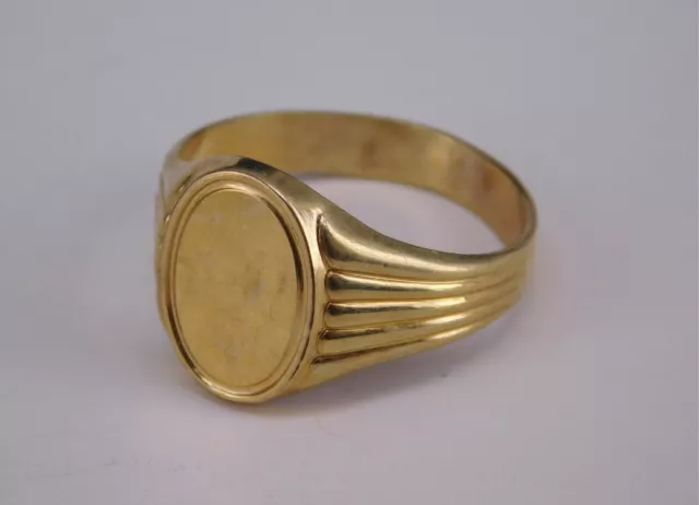 Jugendstil Gold Vlies Ring, Gravurplatte, RG 66,5 (S 3806)