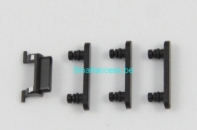 Set De 4 Boutons ( Power, Volume +, Volume -, Vibreur) Pour Iphone7 Noir De Jais