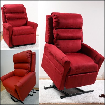 Relax Poltrona relax elettrica reclinabile alzapersona con ruote in similpelle Elizabe 
