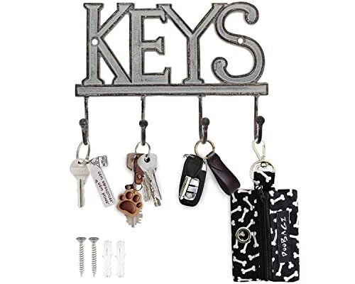 Comfify Key Holder for Wall “Keys Decorative Farmhouse Rustic Wall Mounted Ke...