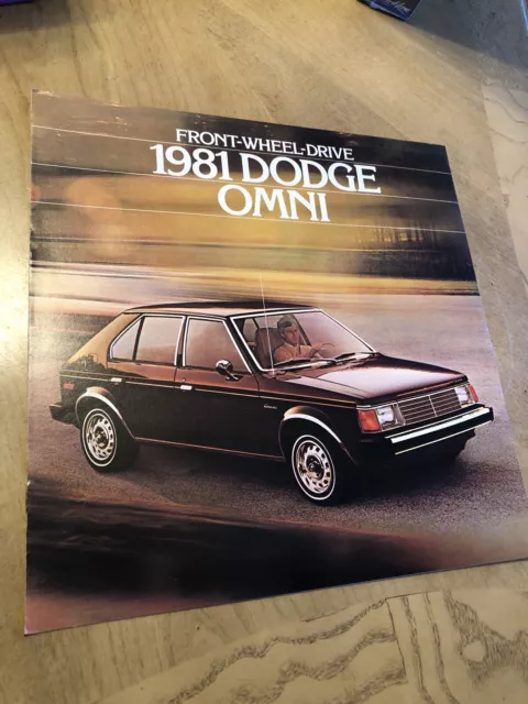 1981 DODGE OMNI Dealer Sales Brochure/Catalog with Color Chart: Euro-Sedan VTG