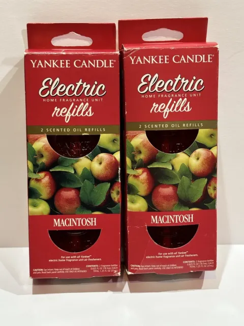 Yankee Candle Electric Oil Refills Macintosh Plug In Air Freshener 2 Per Box