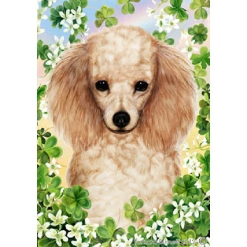 Clover Garden Flag - Apricot Poodle 310161