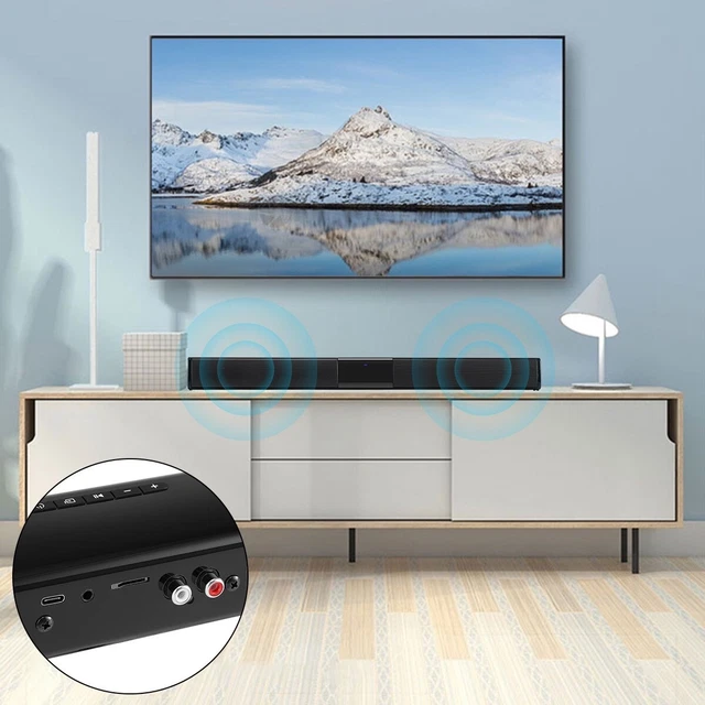 DAZONE 55CM WIRELESS Bluetooth Soundbar TV PC Computer Speaker Sound ...