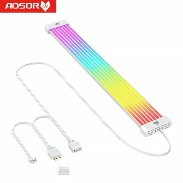 AOSOR Flexible LED 5V ARGB Aura Sync Neon Strip Light for PC Chassis