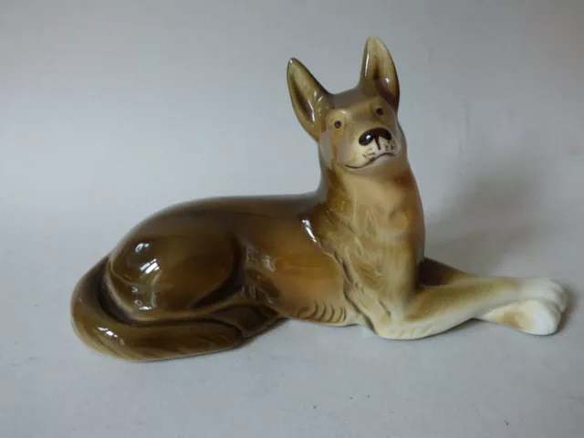 Collectable Vintage Royal Dux Alsation German Shepherd Dog Figurine Free Uk P+P