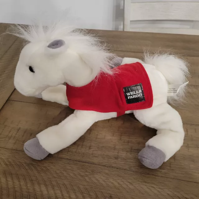 Wells Fargo Horse SNOWFLAKE 2011 Legendary Pony Plush Horse White Red