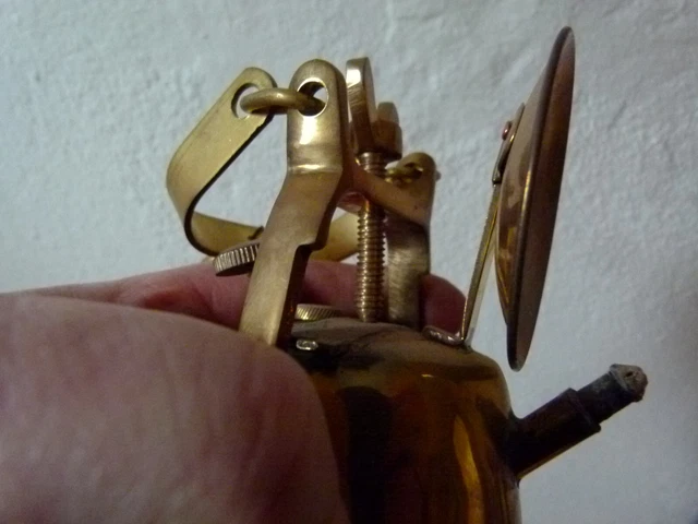 Bergbau Karbidlampe Kupferschieferbergbau Tönnchen Hutlampe Mesing Brenner