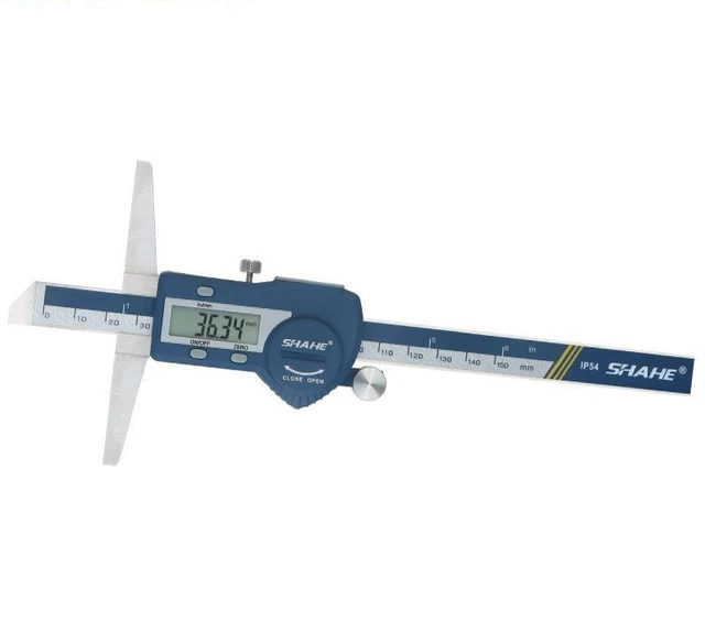 Electric Digital Calipers Depth Vernier Stainless Steel Micrometer Gauge 150mm