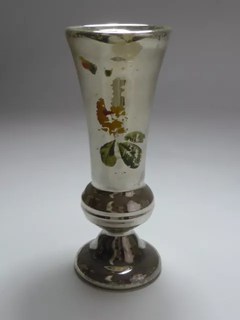 Silberglas Bauernsilber Vase 21 cm Böhmen Mähren 19. Jhdt. (2085)