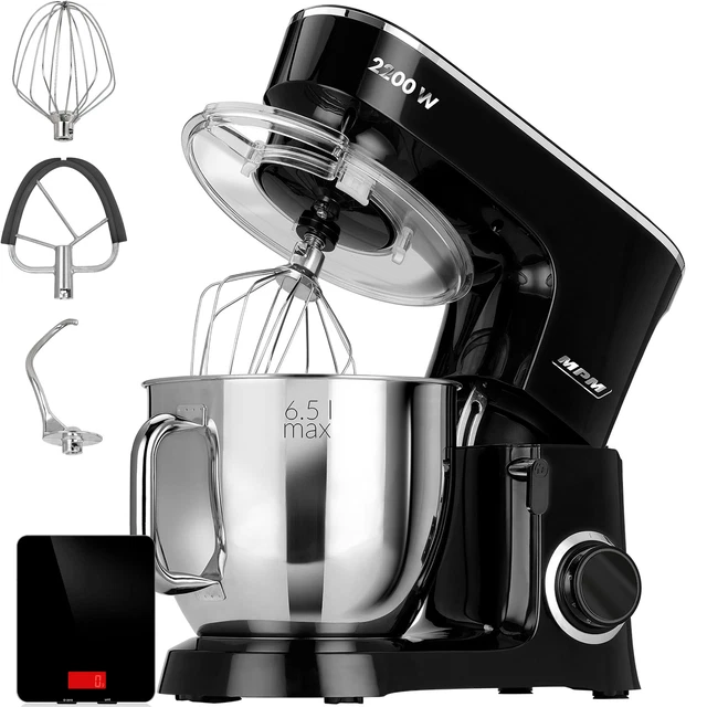 Klarstein Chiara Robot De Cuisine Multifonctions 1600 W, Bol Inox 5 L 12 Vitesses Ecran Tactile Lcd Silencieux 72 Db Accessoires Lavables Set De Patisserie Boitier En Aluminium Moule Rouge 85480568