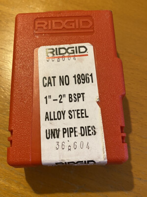 Ridgid muore 18961 2" BSPT delle PIPE muore 1" 