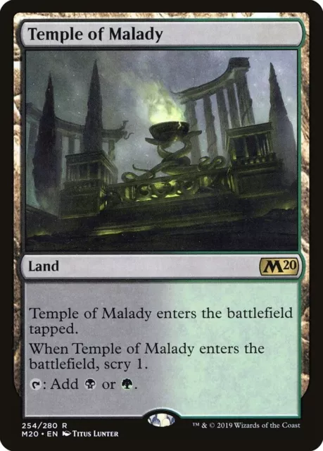 Temple of Malady R 254 Core Set 2020 MTG