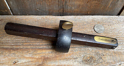 Vintage Wood & Brass Marking Mortise Gauge Stanley No 66 - 2 Pat's