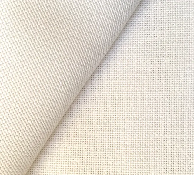 Ivory/cream Davosa 18 Count Zweigart even weave fabric - various size options