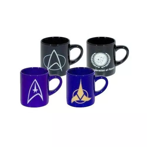 4 Tassen  - STAR TREK - div.  Motive kpl. NEU ovp.