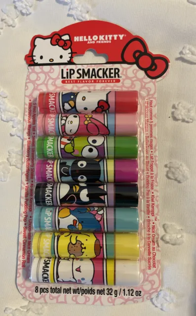 8 Pack Lip Smacker Best Flavor Forever Hello Kitty Lip Balm Party Pack, Assorted