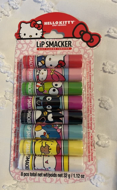 8 Pack Lip Smacker Best Flavor Forever Hello Kitty Lip Balm Party Pack, Assorted